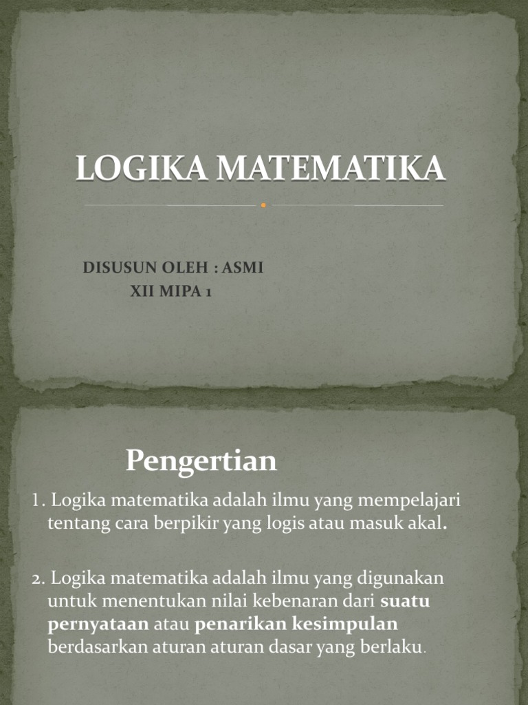 Pengantar Logika Matematika | PDF