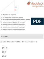 The Value of The Polynomial When X - 1 Is: Download Doubtnut Now