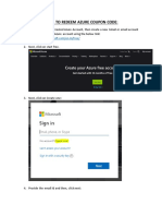 Steps To Redeem Azure Coupon Code