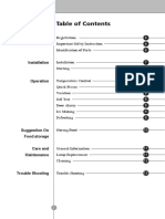 Registration Important Safety Instruction Identification of Parts