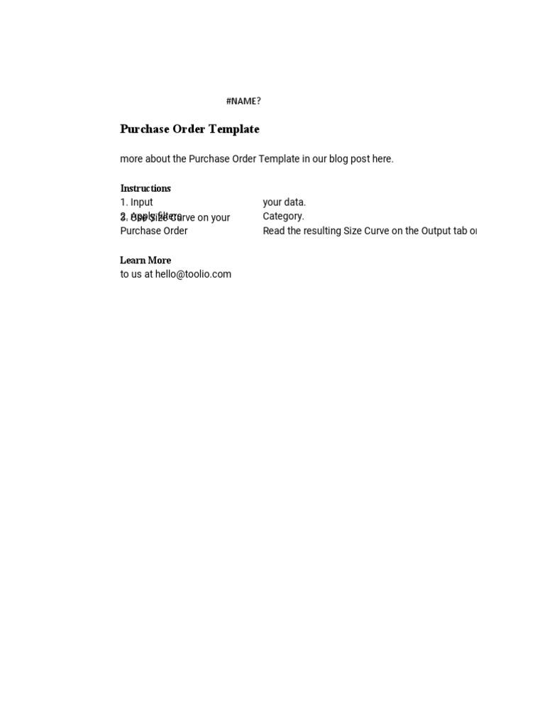 Purchase Order Template Guide | PDF | Computing | Computer Science
