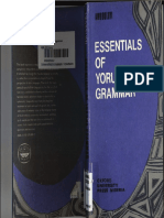 Essentials of Yoruba Grammar by Awobuluyi, Ọladele