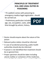 General Principles of Treatment and Medical and Legal Duties in Poisoning