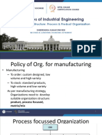 Principles of Industrial Engineering: Organizational Structure: Process & Product Organization