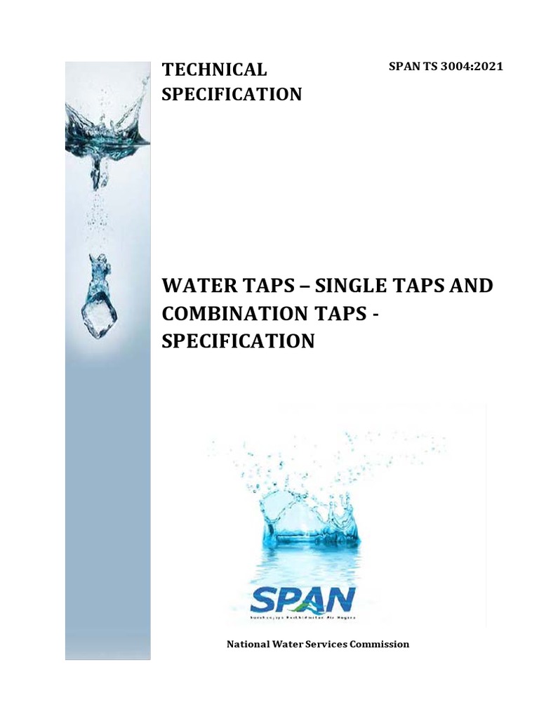 Span TS 3004 | PDF | Tap (Valve) | Valve