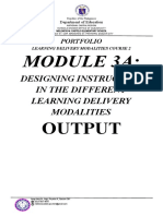 Designing Instruction in Different Learning Modalities