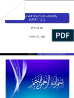 Calculus and Analytical Geometry (MATH-101) : DR Safia Taj