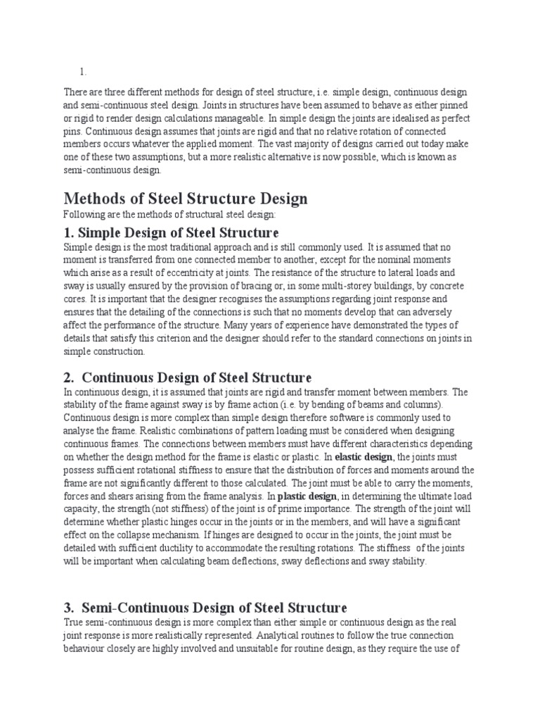 There Are Three Different Methods For Design of Steel Structure | PDF ...