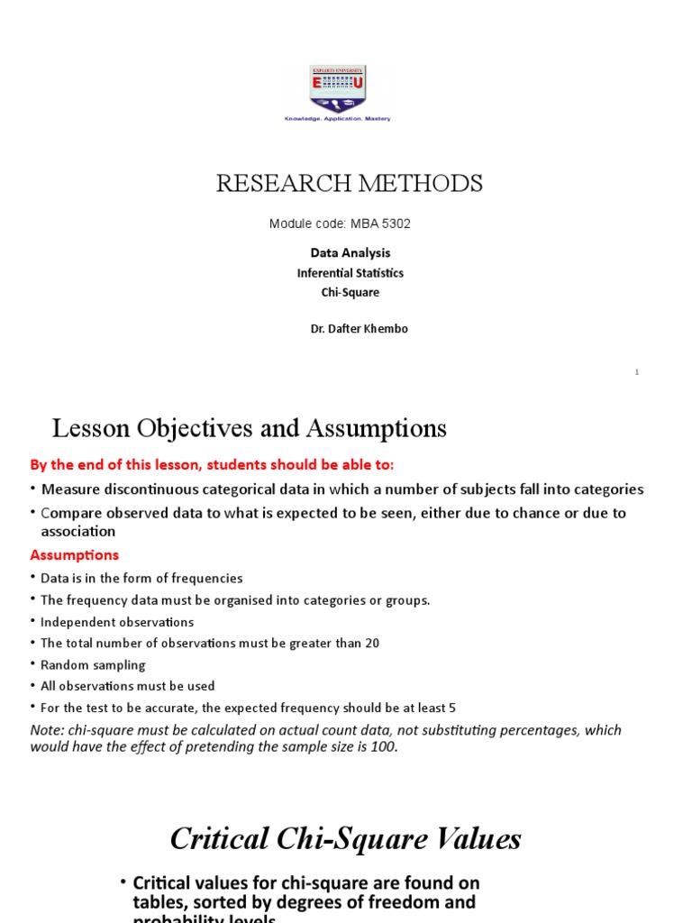 Chi-Square Analysis in Research | PDF | Chi Squared Test | Statistical ...