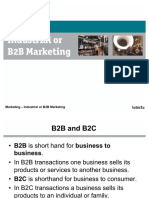 Industrial or B2B Marketing