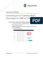 Connecting IoT Gateway MQTT To AWS KSE