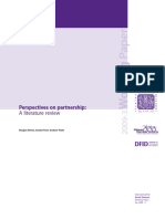 Perspectives On Partnership:: A Literature Review