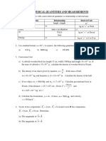 Chapter 1: Physical Quantities and Measurements: Derived Quantity Relationship Derived Unit