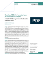 "FIFA 11+" On Vertical Jump Performance in Soccer Players