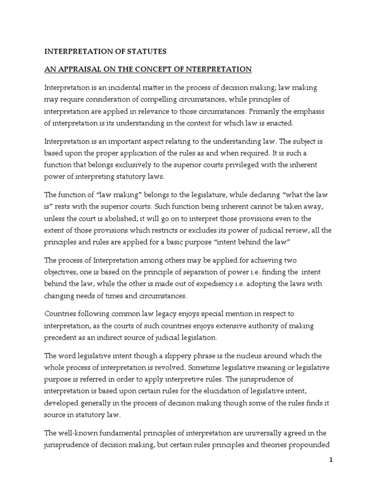 Understanding Statutory Interpretation | PDF | Statutory Interpretation ...