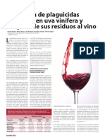 Traspaso de plaguicidas al vino desde la uva: estudio de disipación y efecto del proceso de vinificación
