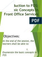 Introduction To FOS: Basic Concepts in Front Office Services (FOS)