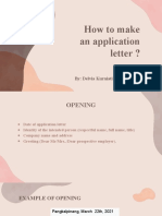 How to write an effective application letter