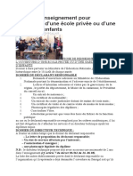 Fiche de Renseignement Pour L'ouverture D'une École Privée Ou D'une Garderie D'enfants