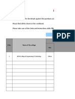 Evaluation Form For Institutes: Infrastructure and Facilities