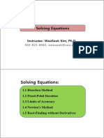 Solving Equations 1.1 Bisection Method 1