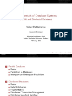 Fundamentals of Database Systems: (Parallel and Distributed Databases)