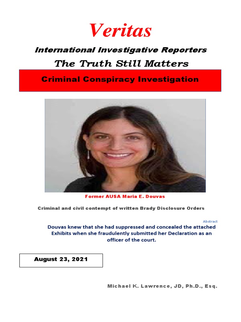 08.23.21 (3) Douvas Brady Violation Re Civil and Criminal Contempt of