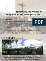 UP CHAPEL: Epitomizing The Practice of Integrated Art As Contemporary Art