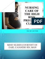 1 Maternal High Risk Intro Pregestational Conditions