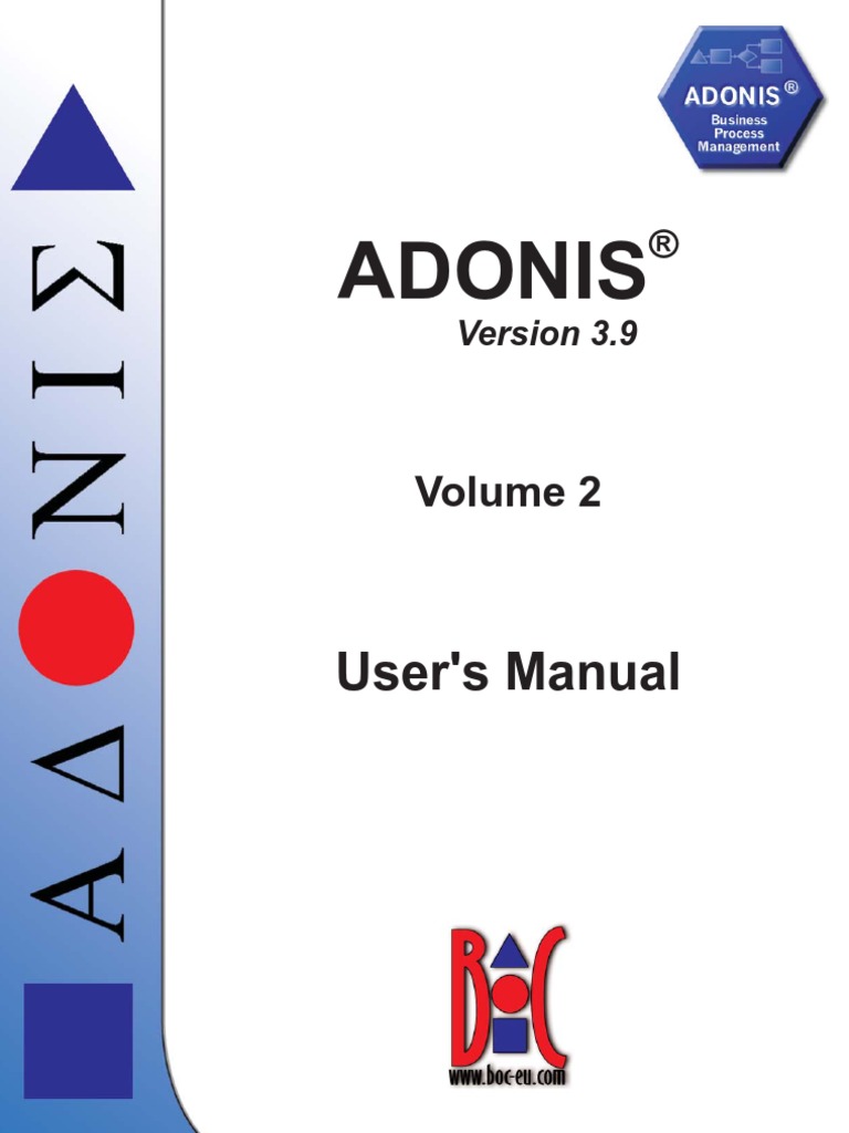 ADONIS 3.9 - User's Manual | PDF | Icon (Computing) | Information Science