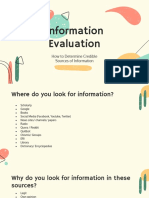 1 Information Evaluation