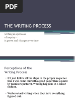 The Writing Process: Writing Is A Process of Inquiry - It Grows and Changes Over Time