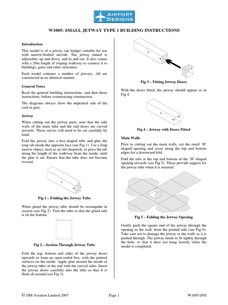 W1005: Small Jetway Type 1 Building Instructions | PDF