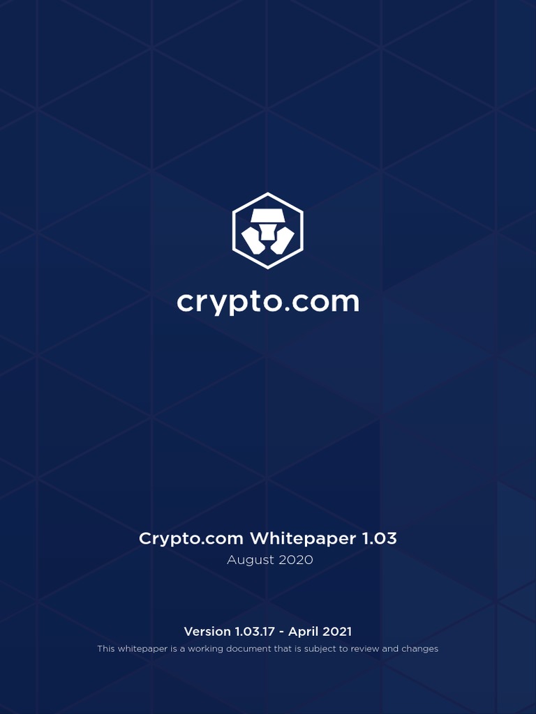 Crypto Com Whitepaper | PDF | Cryptocurrency | Payment Card Industry Data  Security Standard