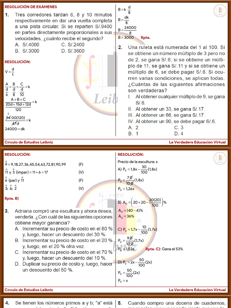 Resolución de Problemas Matemáticos | PDF | Métodos y materiales de ...