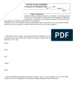 Lição de Química sobre a Tabela Periódica