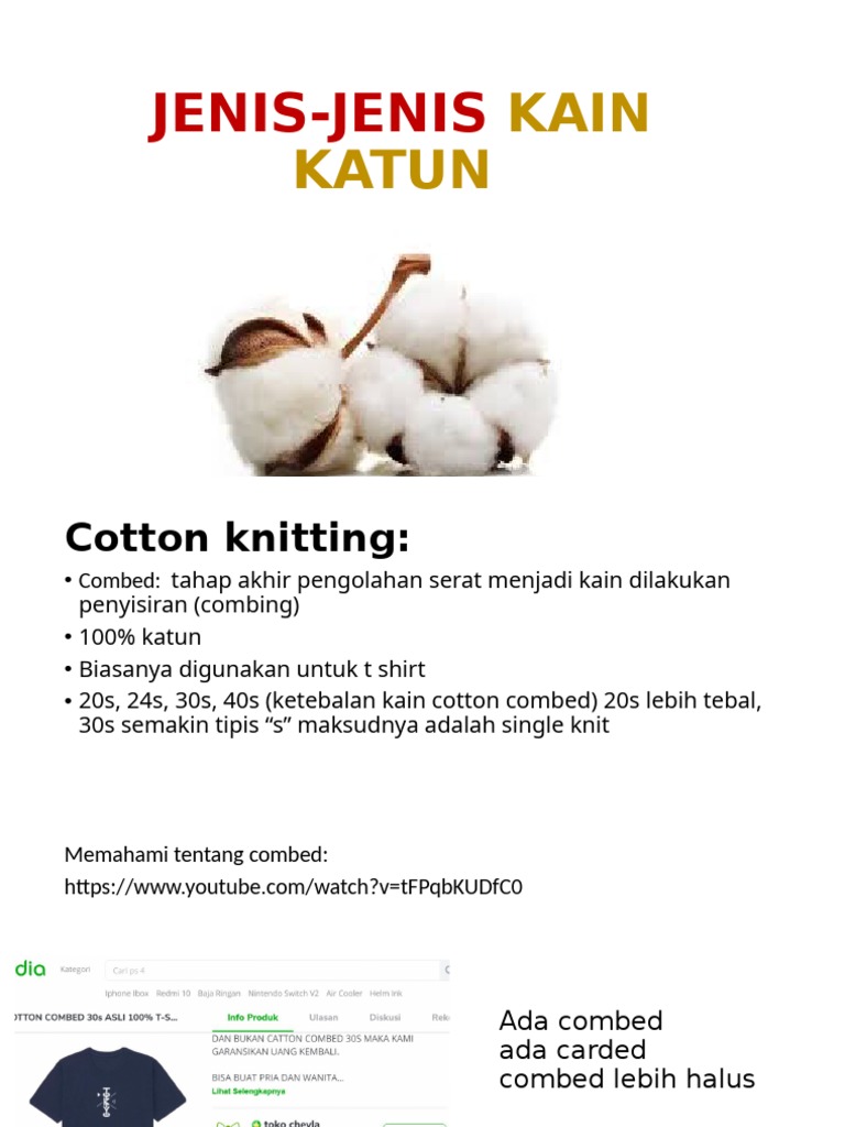 Jenis-Jenis Kain Katun | PDF