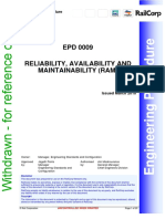 EPD 0009 Reliability, Availability and Maintainability (Ram)