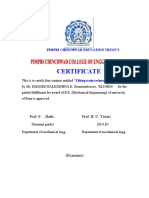 Pimpri Chinchwad Education Trust certificate for seminar on tilting train technology