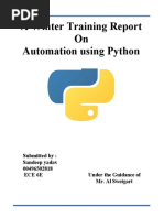 A Winter Training Report On Automation Using Python