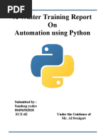 A Winter Training Report On Automation Using Python