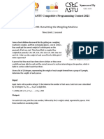 CSEC-ASTU Competitive Programming Contest 2021: Problem 90: Outwitting The Weighing Machine