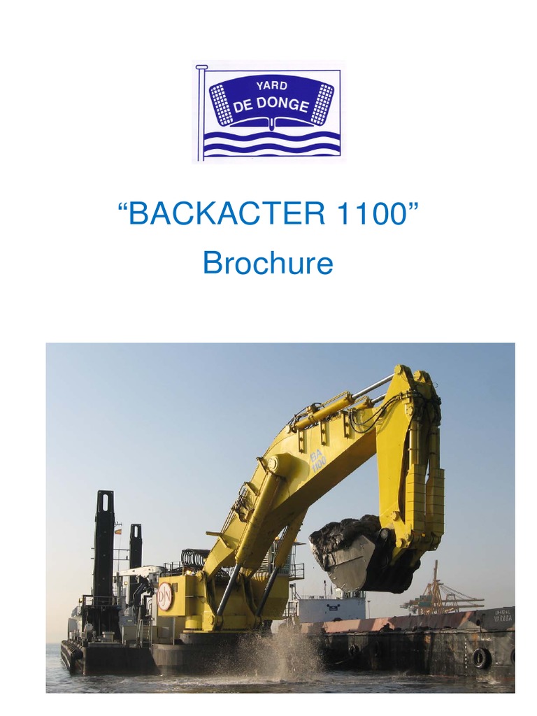 Backacter 1100 Marine Dredger Overview | PDF | Dredging | Machines