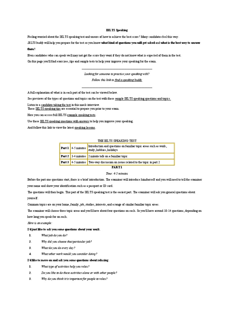 IELTS Speaking Q&A | PDF | Advertising | Test (Assessment)