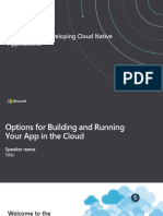 APPS10 Options For Building and Running Your App in The Cloud