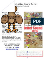 Beginning Letter Sound Sorts with Turkey Feathers