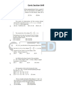 Conic Section Drill Worksheet & Answer Key