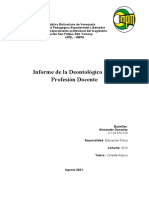 Informe de La Deontológico de La Profesión Docente