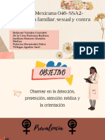 Norma Oficial Mexicana 046-SSA2-2005 Violencia Familiar, Sexual y Contra Las Mujeres.