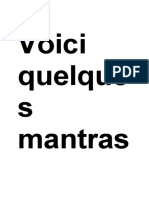 Voici Quelques Mantras Fréquents